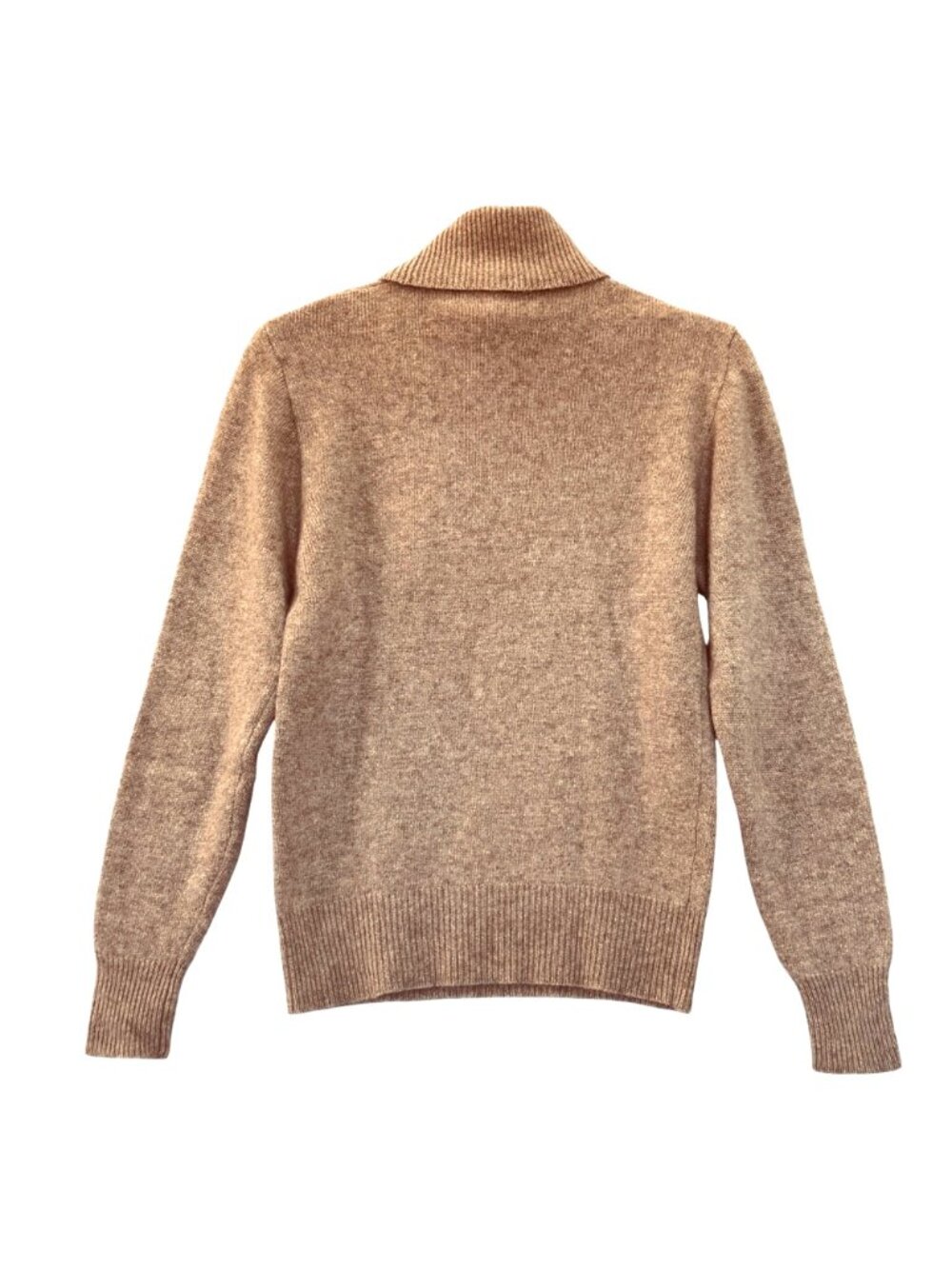 Cashmere Turtleneck Sweater Women's M Tan Vintage 90s Neiman Marcus Quiet Luxury - Picture 4 of 9